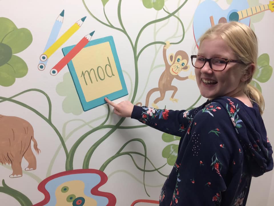 Anne Pedersen til morgensang på 4kløverskolen i Frørup