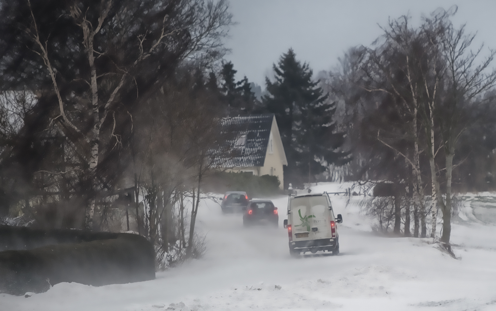Vintervejr på Kajbjergvej