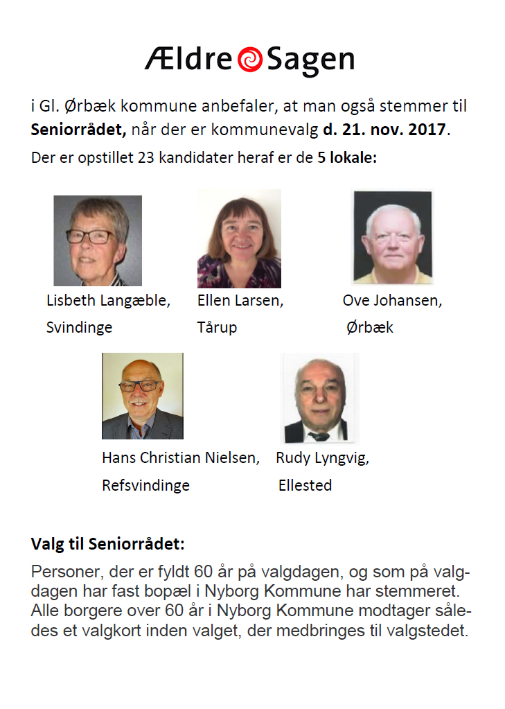 Valg til Seniorrådet 2017