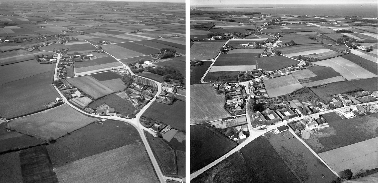 Tårup set fra luften 1955 - foto Sylvest Jensen
